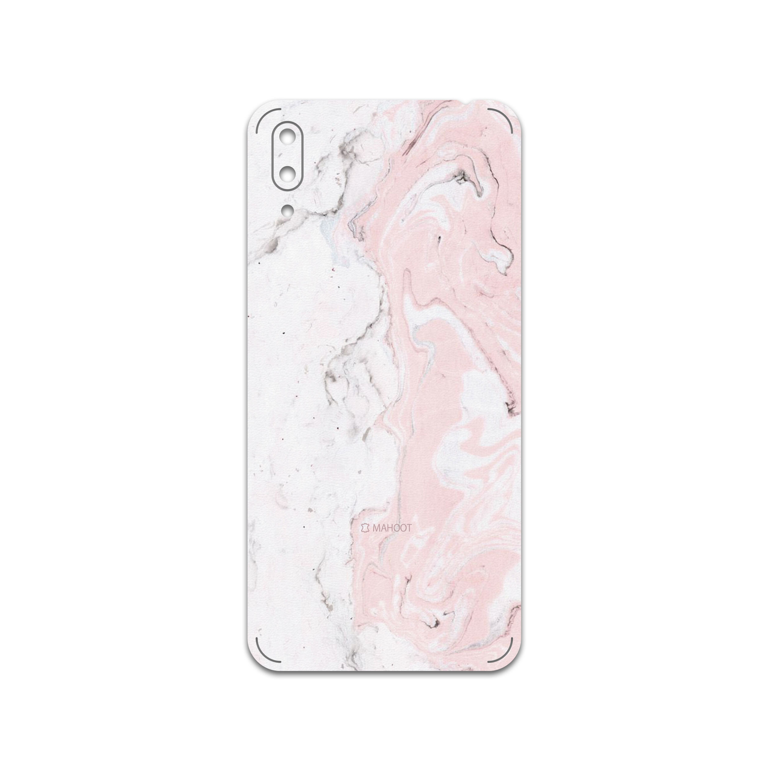 برچسب پوششی ماهوت مدل Blanco-Pink-Marble مناسب برای گوشی موبایل هوآوی Y7 Pro 2019