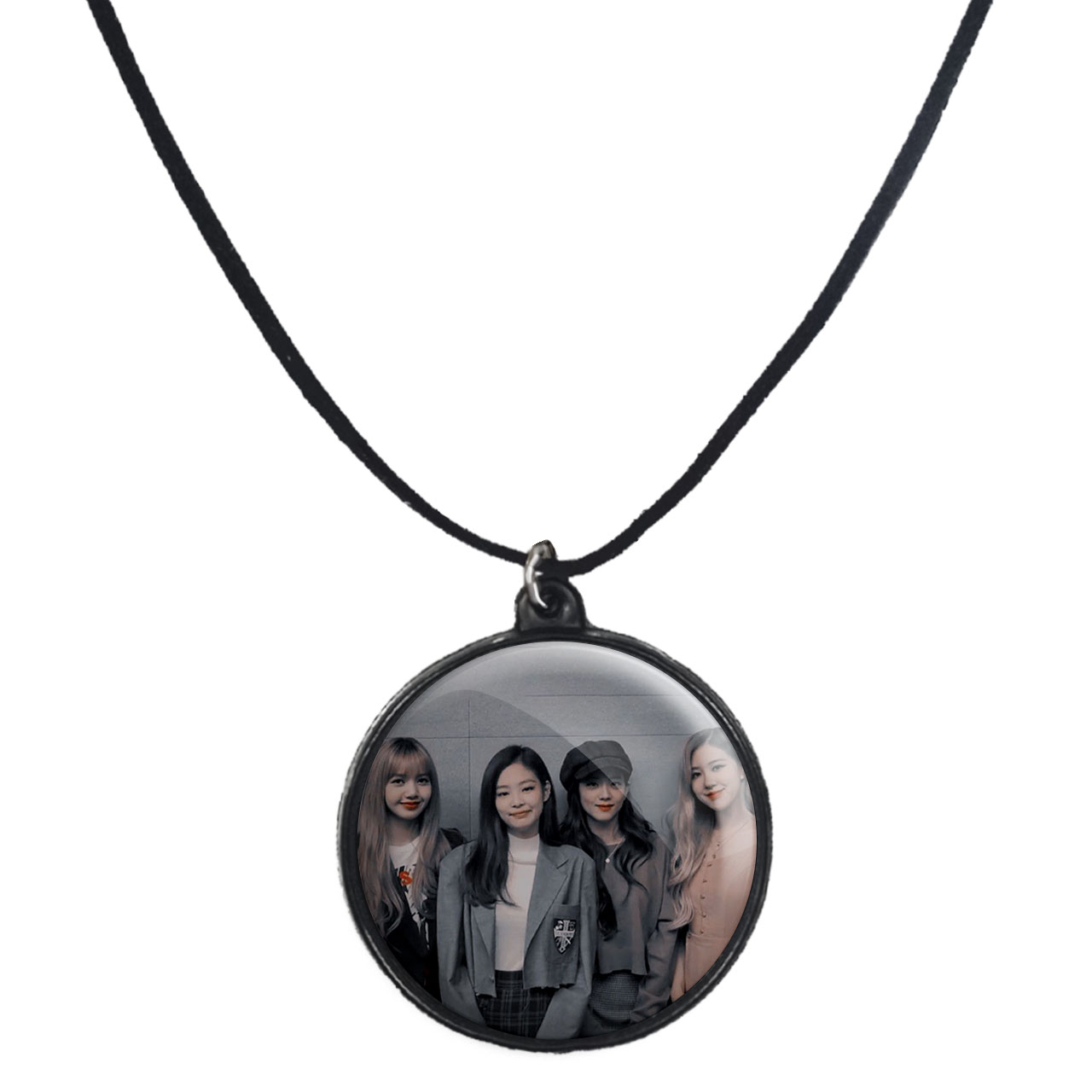 گردنبند پرمانه طرح بلک پینک کد pmb.18158 مدل دو طرفه