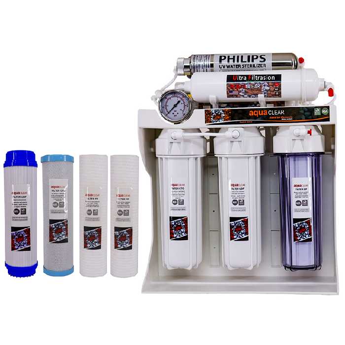 دستگاه تصفیه کننده آب آکوآ کلیر مدل RO_ACG8900 به همراه فیلتر مجموعه 4 عددی