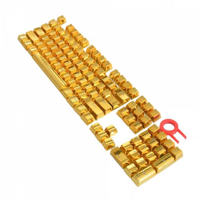 صفحه کلید کیبورد لاکچری برند ایپاسون طلایی مدل IPASON keycaps