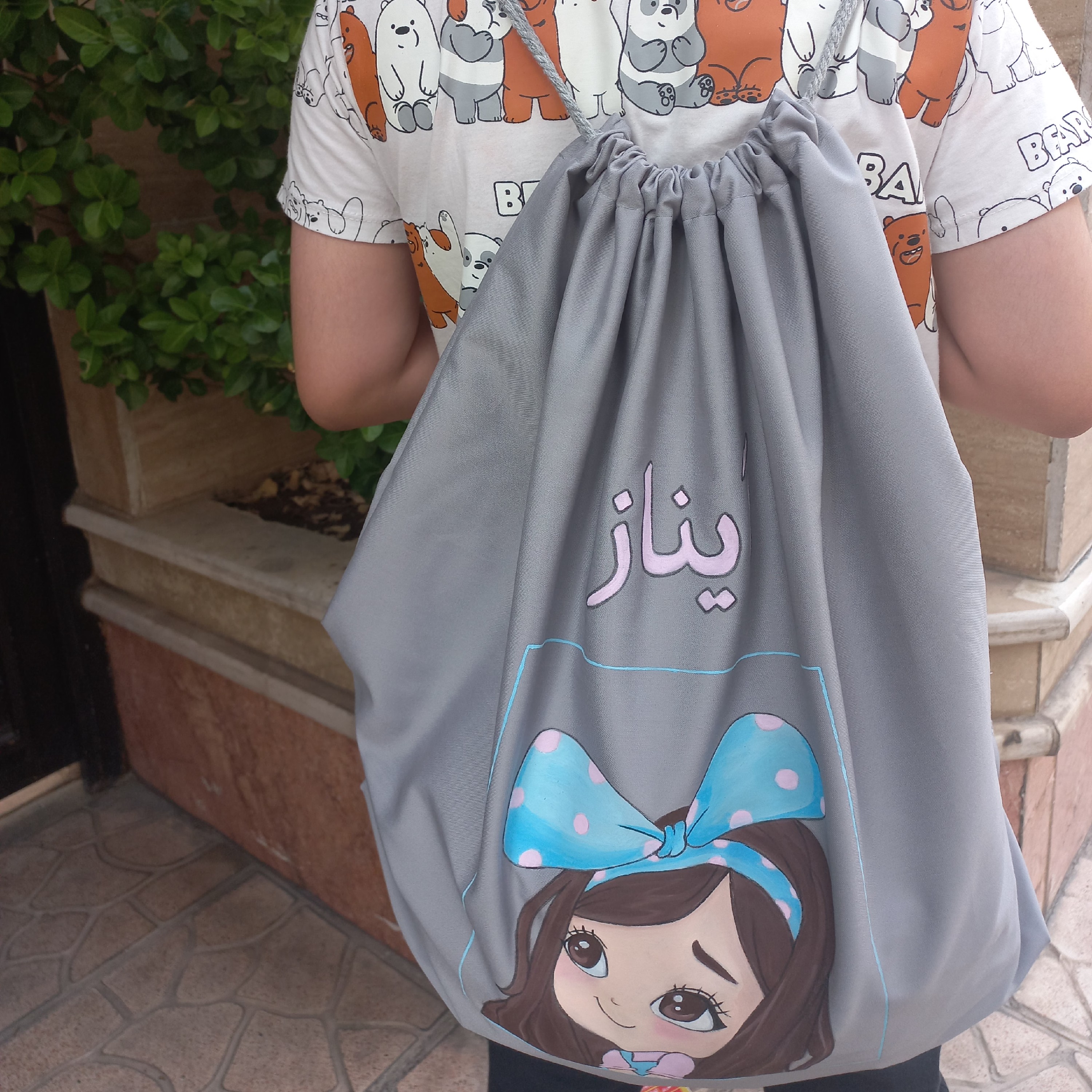 کوله پشتی نقاشی شده.(سفارشی) 