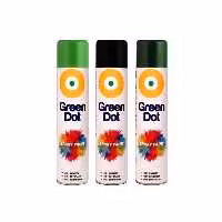 اسپری رنگ سبز سیر و سبز روشن و مشکی مات گرین دات مدل color 3 حجم 250 میلی لیتر مجموعه 3 عددی