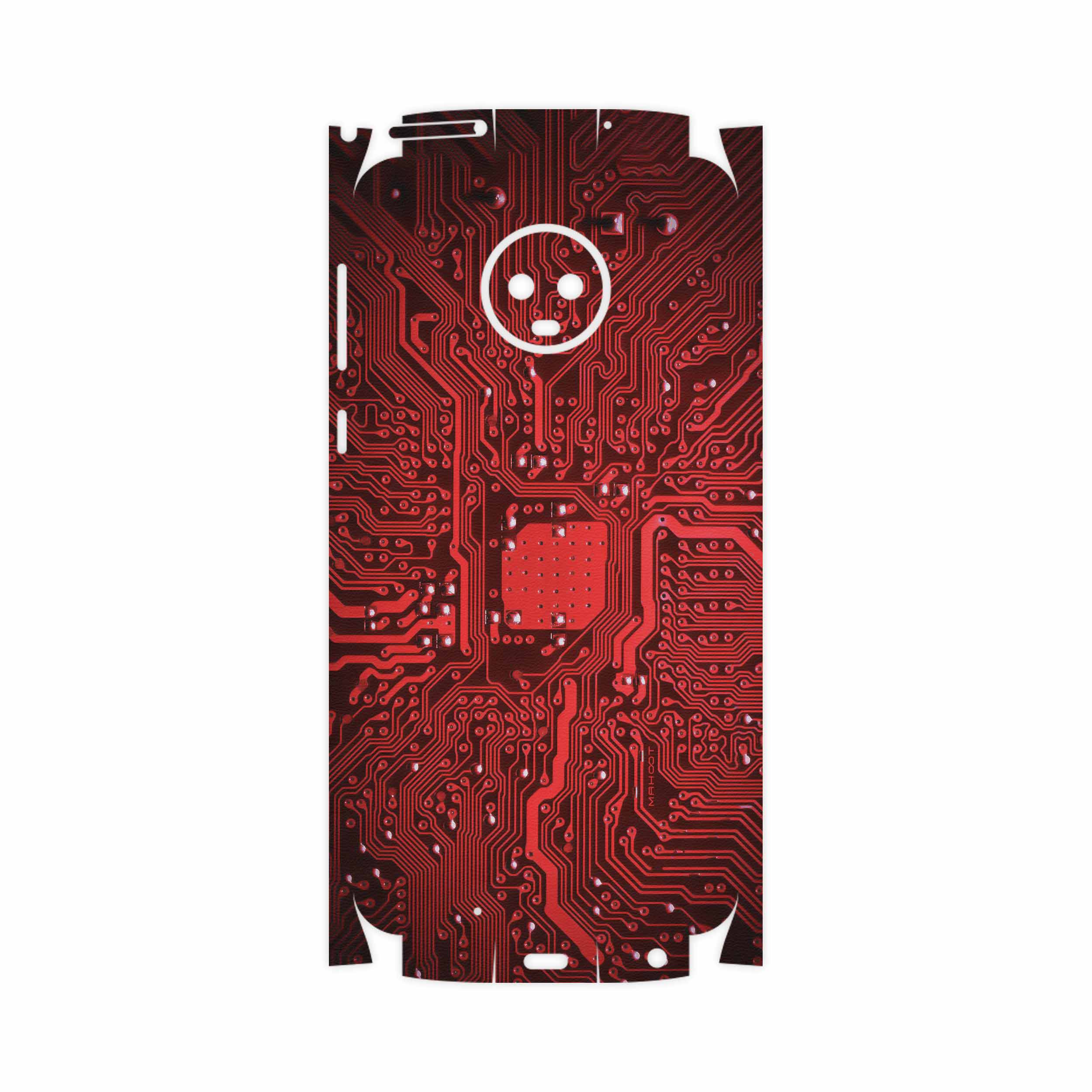 برچسب پوششی ماهوت مدل Red Printed Circuit Board-FullSkin مناسب برای گوشی موبایل موتورولا Moto G6