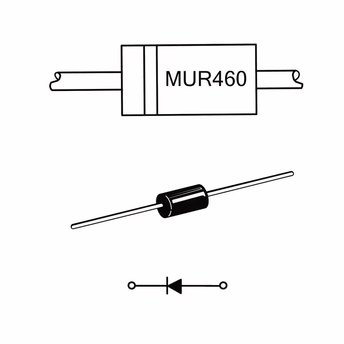 دیود مدل MUR460 بسته 5 عددی