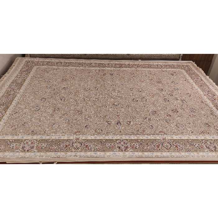 فرش زمرد مشهد طرح افشان زمینه بژ