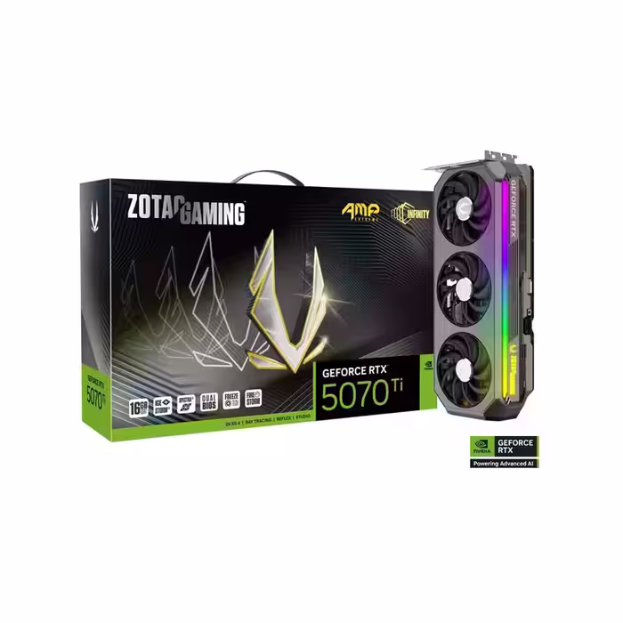خرید کارت گرافیک ZOTAC GAMING RTX 5070 Ti AMP Extreme INFINITY | معماری Blackwell و DLSS 4