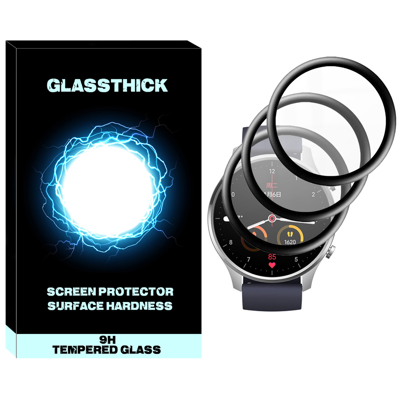 محافظ صفحه نمایش نانو گلستیک مدل NGL مناسب برای ساعت هوشمند شیائومی Mi Watch Color بسته سه عددی