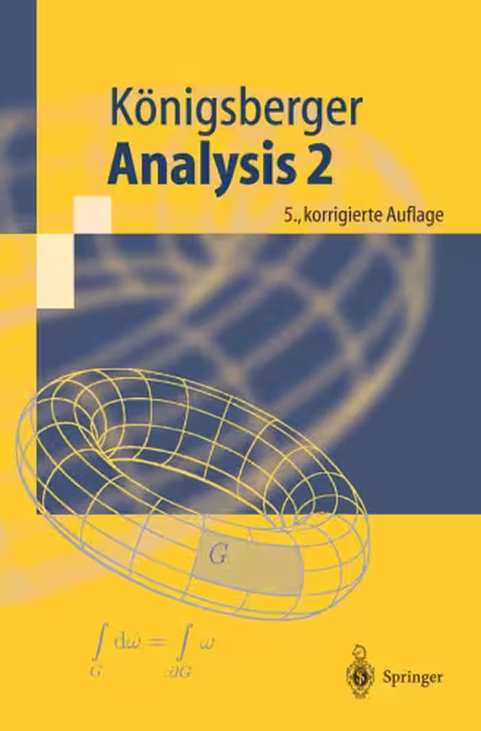 خرید و دانلود نسخه کامل کتاب Analysis 2 (Springer-Lehrbuch) (5te Auflage)