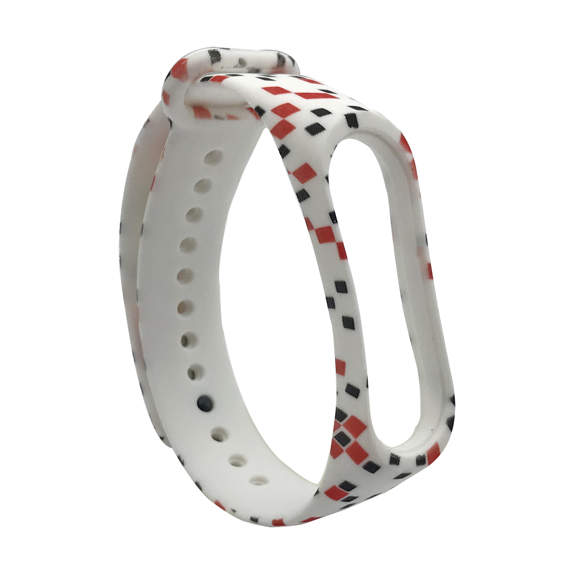 بند طرح مربع مدل RB034 مناسب برای مچ بند هوشمند شیائومی Mi Band 3 /Mi Band 4