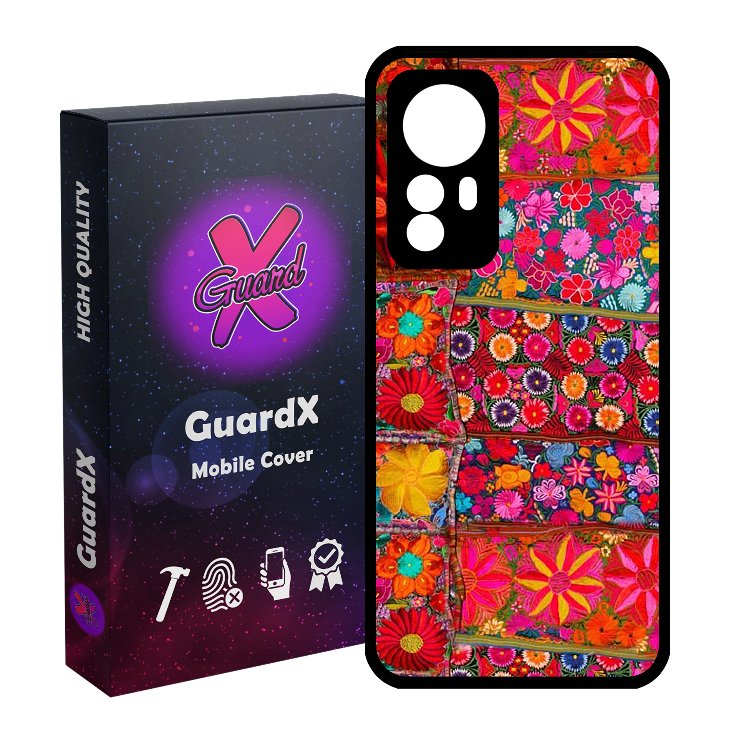 کاور گارد ایکس طرح رنگی مدل Glass10403 مناسب برای گوشی موبایل شیائومی Mi 12 Pro/Mi 12S Pro