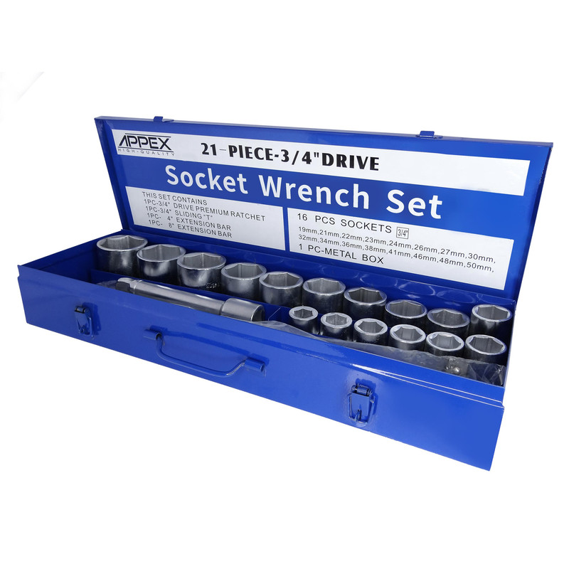 آچار بکس اپکس مدل ART-AP-16PCS مجموعه 21 عددی