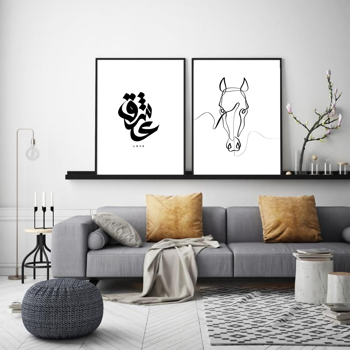 تابلو دکوراتیو مدل TC92 مجموعه 2 عددی