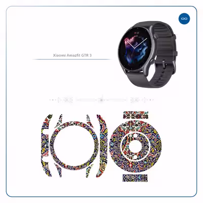 برچسب ماهوت طرح Iran-Tile6 مناسب برای ساعت هوشمند آمازفیت GTR 3