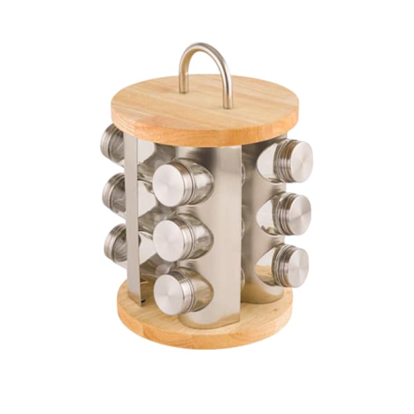 جاادویه گردان 12 عددی استیل و چوب لیمون 2347