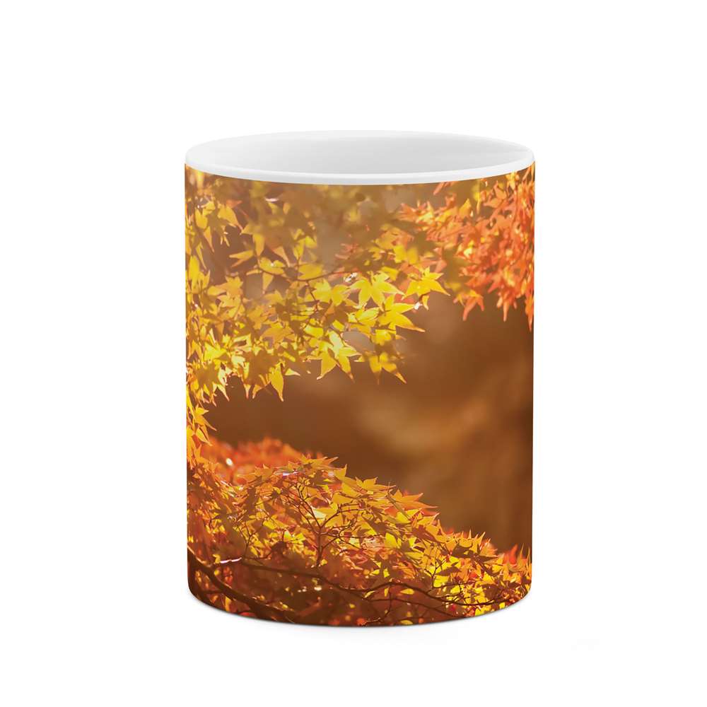 ماگ طرح شاخ و برگ پاییزی مدل mug03853