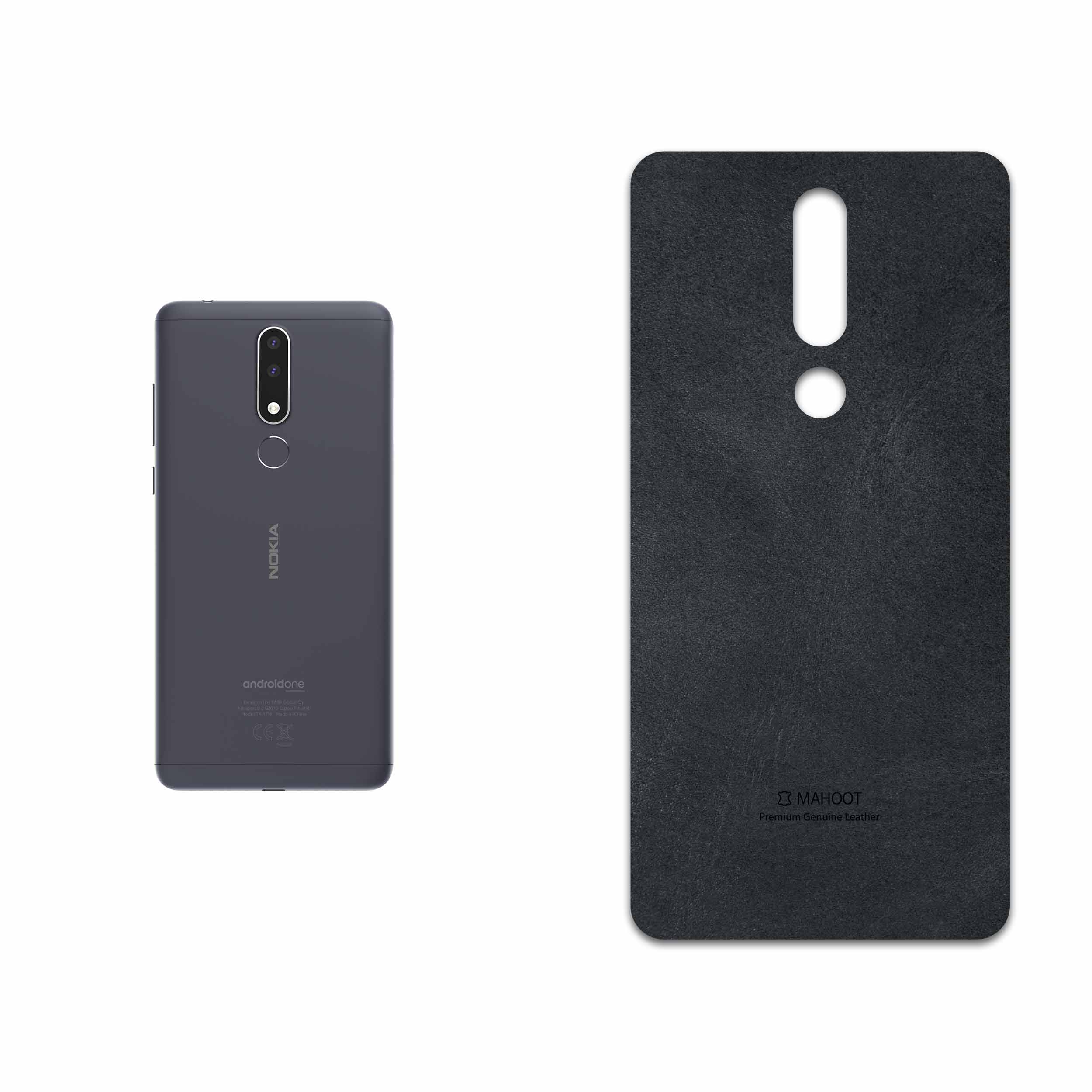 برچسب پوششی ماهوت مدل Graphite Buffalo Leather مناسب برای گوشی موبایل نوکیا 3.1 Plus