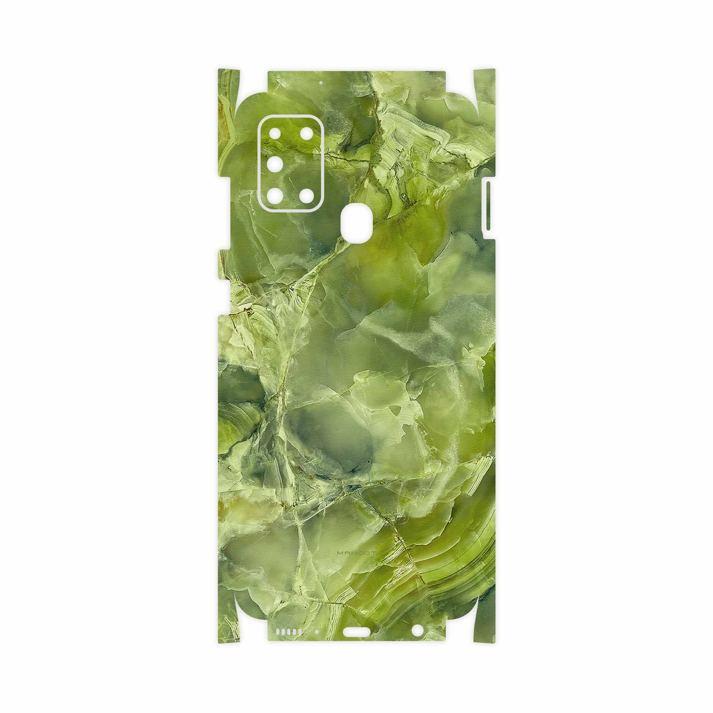 برچسب پوششی ماهوت مدل Green Crystal Marble-FullSkin مناسب برای گوشی موبایل سامسونگ Galaxy A21s
