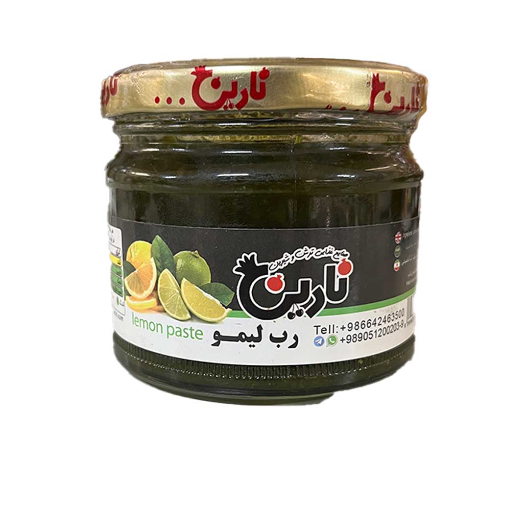 رب لیمو شیشه ای 500 گرمی نارین