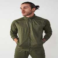 سافت شل و پلار سبز مردانه ژاکت زیپ شجاع اورجینال hummel