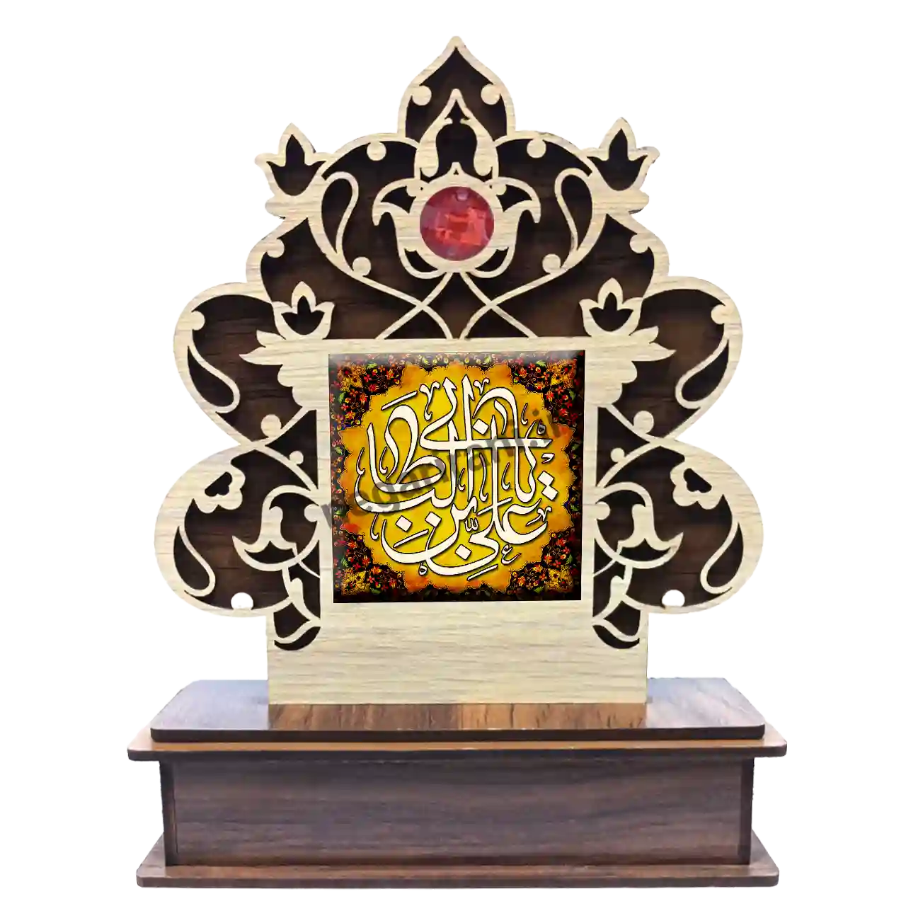 تندیس کاشی گلدار علی ابن ابیطالب 2D 217