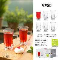استکان شیشه ای دسته دار لیمون کد 2447