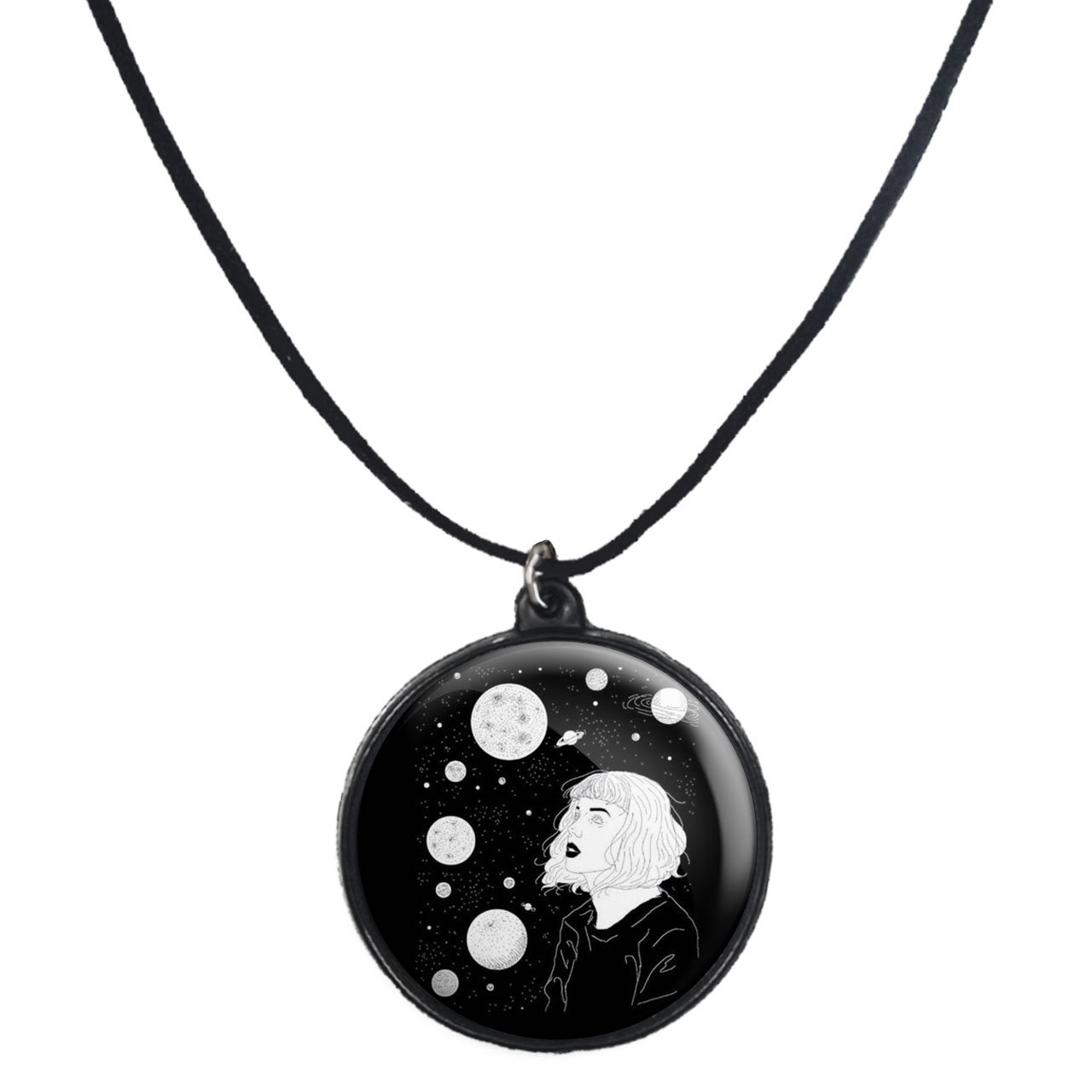 گردنبند پرمانه طرح دخترونه کد pmb.4450 مدل دو طرفه