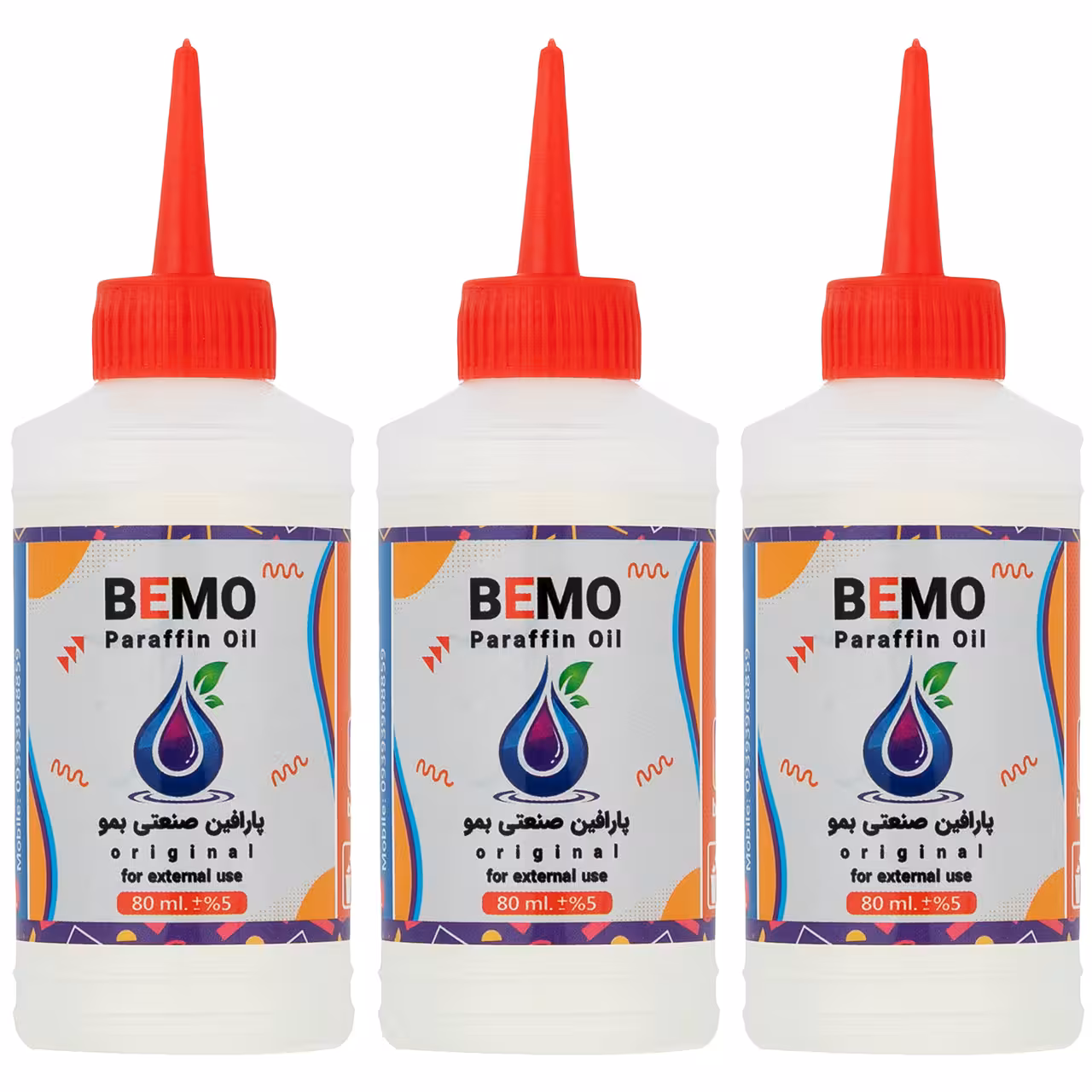 پارافین صنعتی بمو مدل S200 حجم 80 میلی لیتر بسته 3 عددی