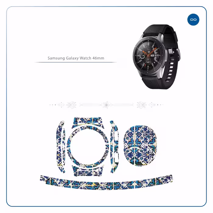 برچسب ماهوت طرح Iran-Tile1 مناسب برای ساعت هوشمند سامسونگ Galaxy Watch 46mm
