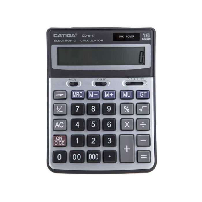 ماشین حساب رومیزی کاتیگا CD-6117-16 RP