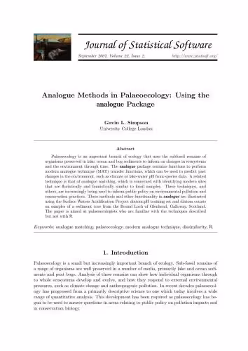 خرید و دانلود نسخه کامل کتاب Analogue Methods in Palaeoecology: Using the analogue Package