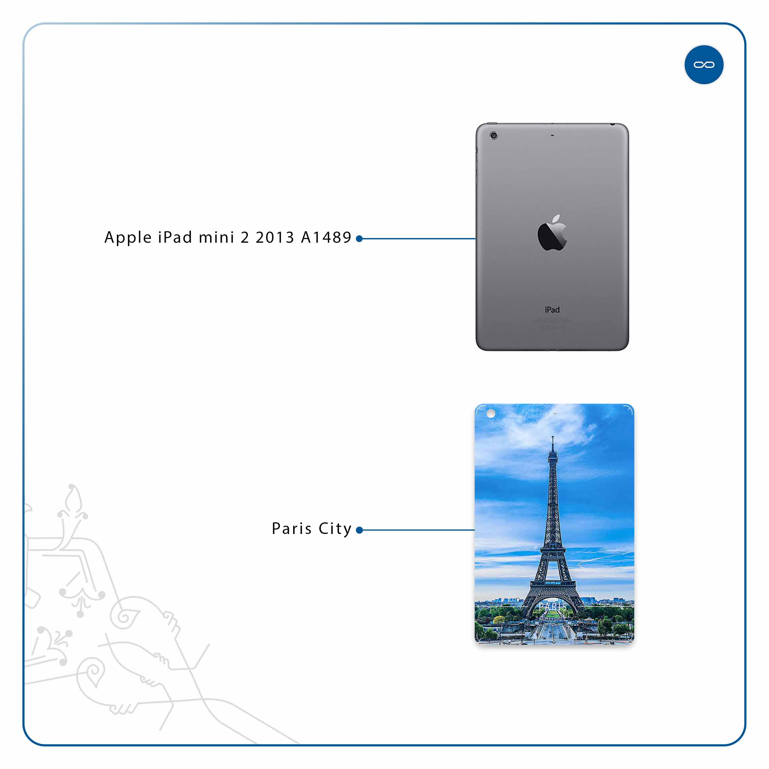 برچسب پوششی ماهوت مدل Paris City مناسب برای تبلت اپل iPad mini 2 2013 A1489