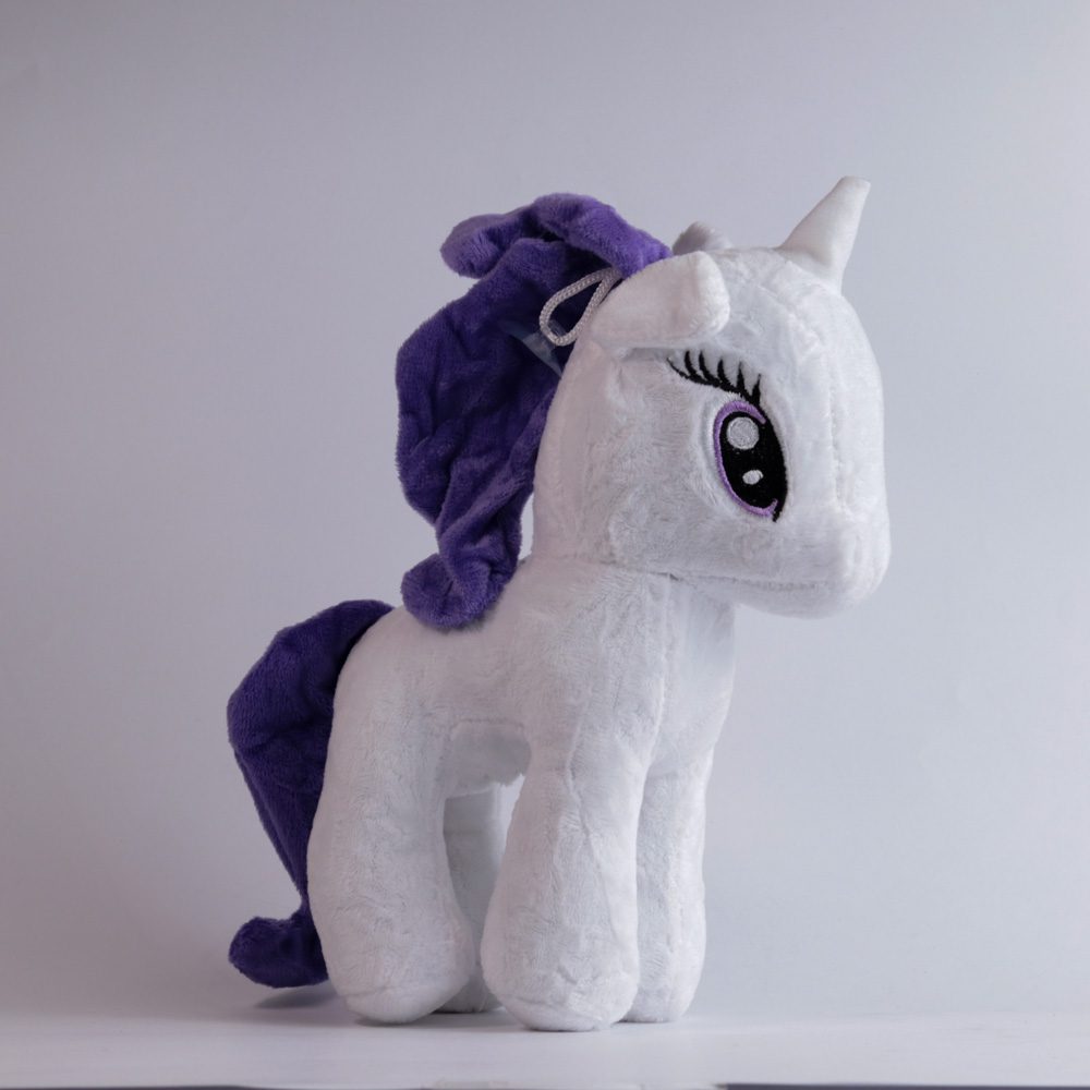 عروسک اسب پونی تک شاخ سفید کد57717