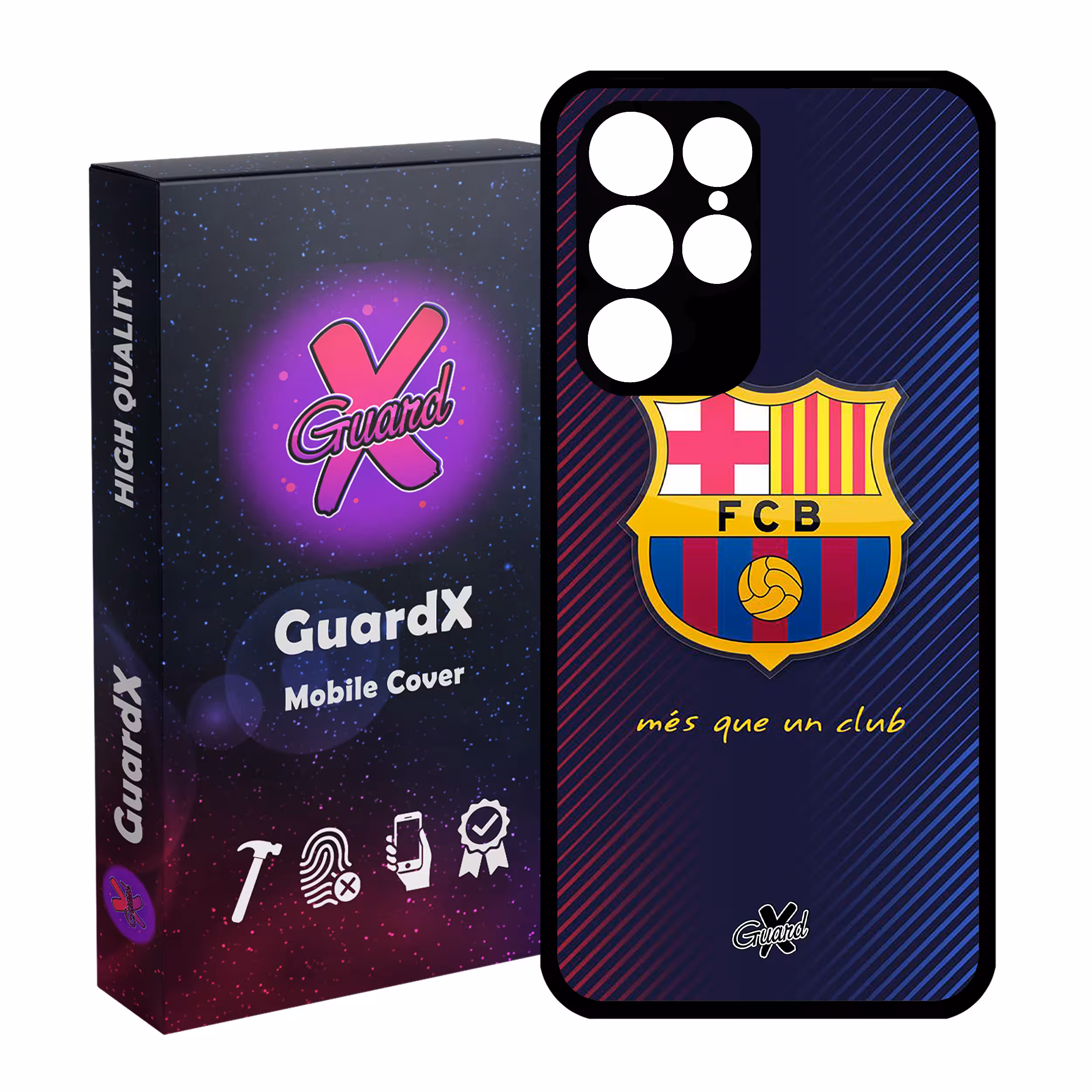 کاور گارد ایکس طرح Barcelona مدل Glass10058 مناسب برای گوشی موبایل سامسونگ Galaxy S22 Ultra