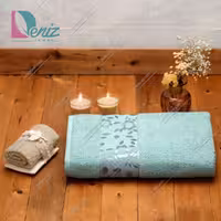 حوله حمامی طرح سورپرایز رنگ سبز آبی