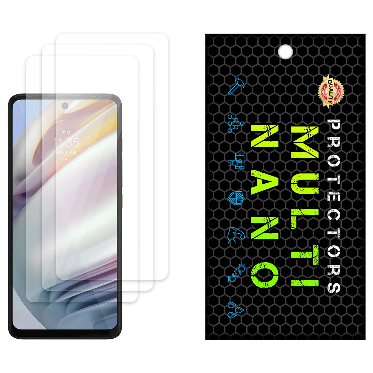 محافظ صفحه مولتی نانو مدل X-S3N برای موبایل موتورولا Moto G60 بسته سه عددی