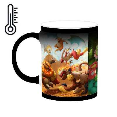 ماگ حرارتی کاکتی طرح کارتون پوکمون مدل mgh22996