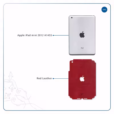 برچسب پوششی ماهوت مدل Red-Leather مناسب برای تبلت اپل iPad mini 2012 A1455