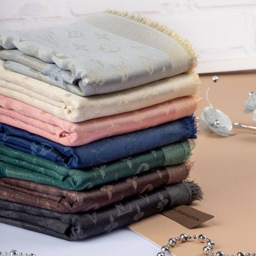 روسری مجلسی نخی ابریشم لمه 