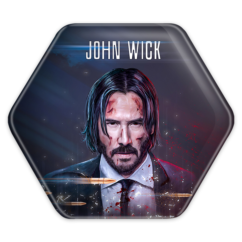 پیکسل خندالو طرح جان ویک مدل شش ضلعی کد 2950