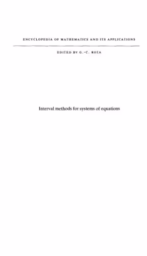 خرید و دانلود نسخه کامل کتاب Interval methods for systems of equations