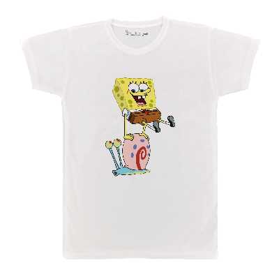 تی شرت بچگانه پرمانه طرح باب اسفنجی کد pmt.215