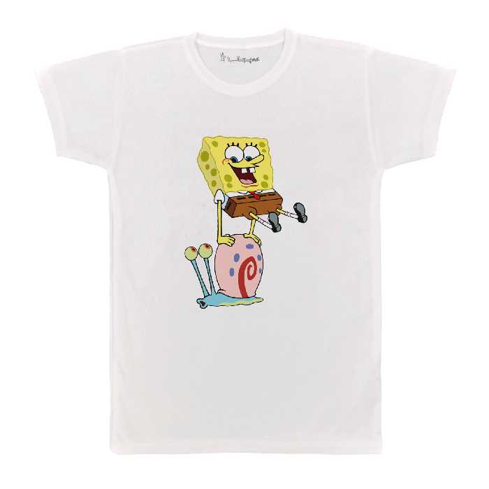تی شرت بچگانه پرمانه طرح باب اسفنجی کد pmt.215