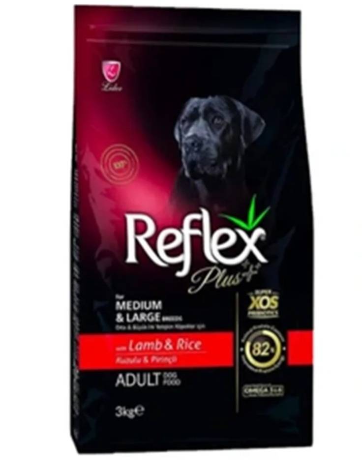 غذای خشک سگ بالغ رفلکس پلاس با طعم بره و برنج Reflex Plus Adult Lamb & Rice - پت نواز