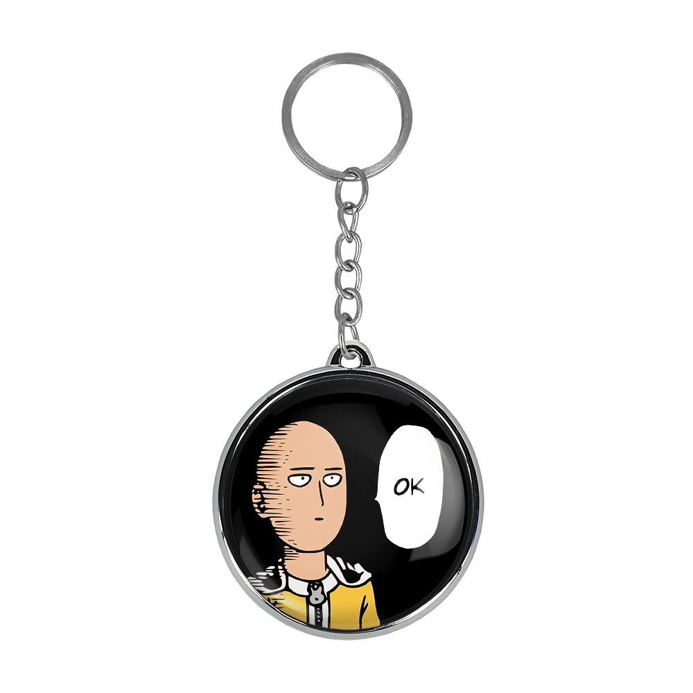 جاکلیدی خندالو طرح سایتاما انیمه مرد تک مشتی One Punch Man مدل دوطرفه کد 1052010518