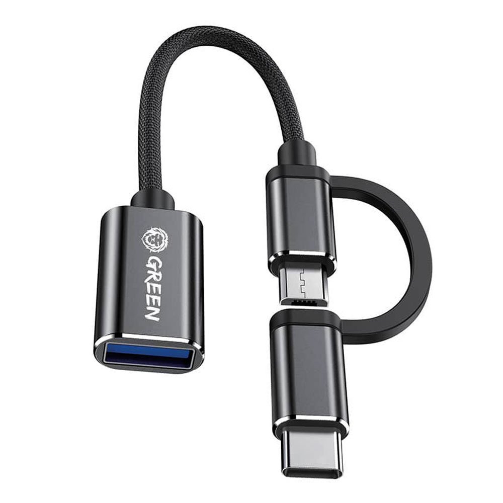 مبدل 3.0 USB به OTG micro USB/Type-C گرین لاین GN21OSDT