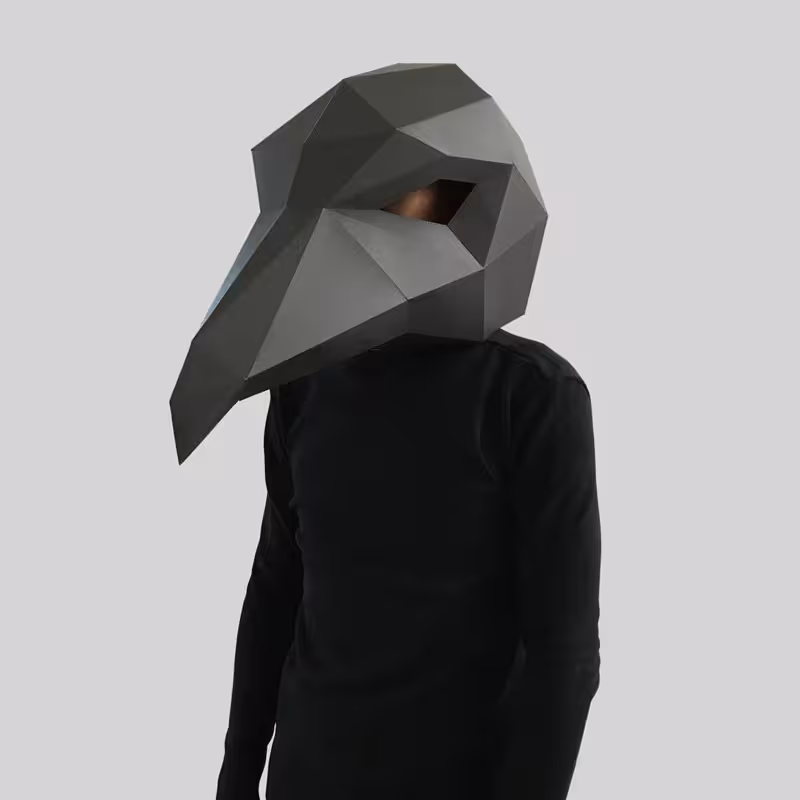 ماسک صورت اوریگامی کلاغ - فروشگاه نیم آستین