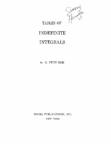 خرید و دانلود نسخه کامل کتاب Tables of indefinite integrals
