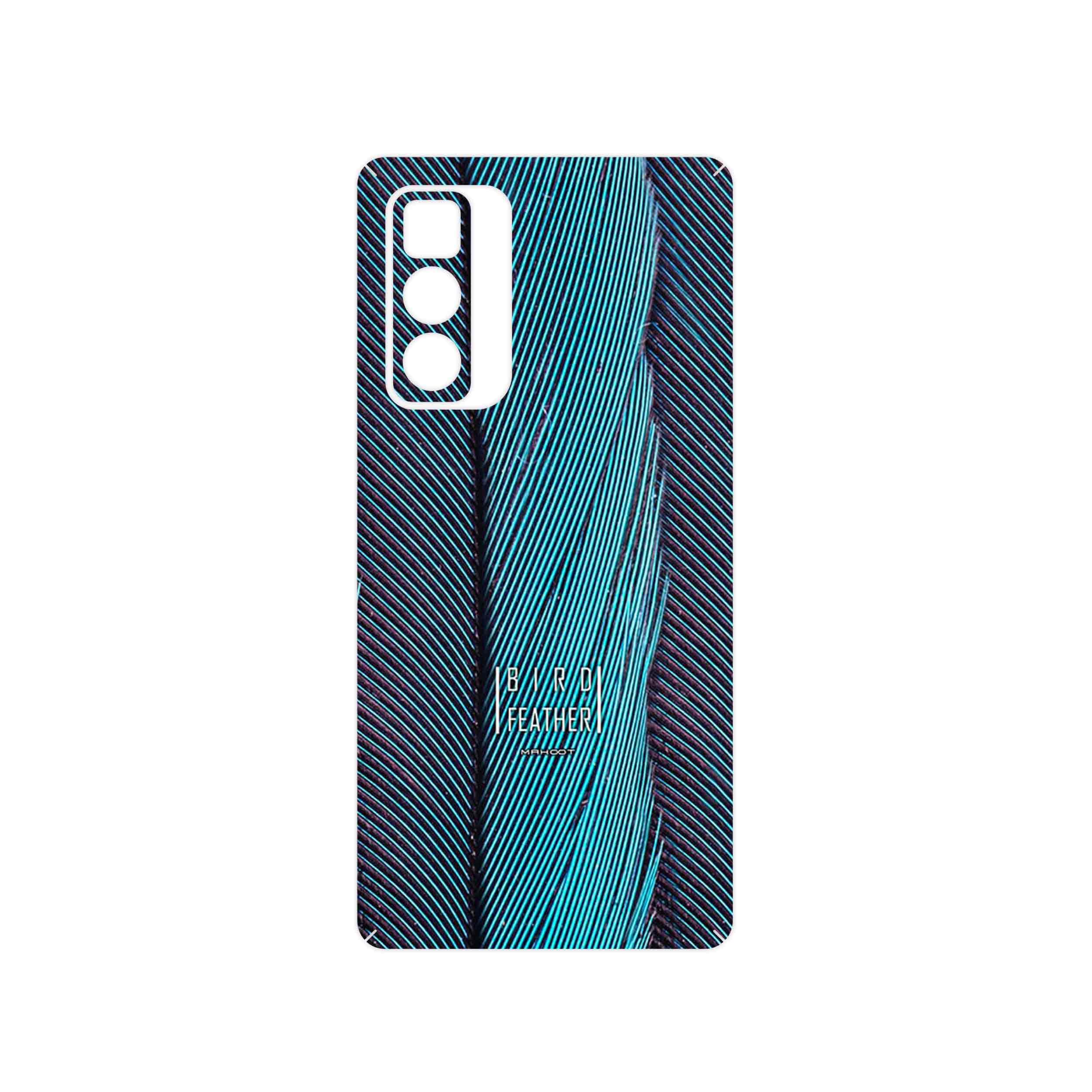 برچسب پوششی ماهوت مدل Turquoise feathers مناسب برای گوشی موبایل موتورولا Edge 20 Pro
