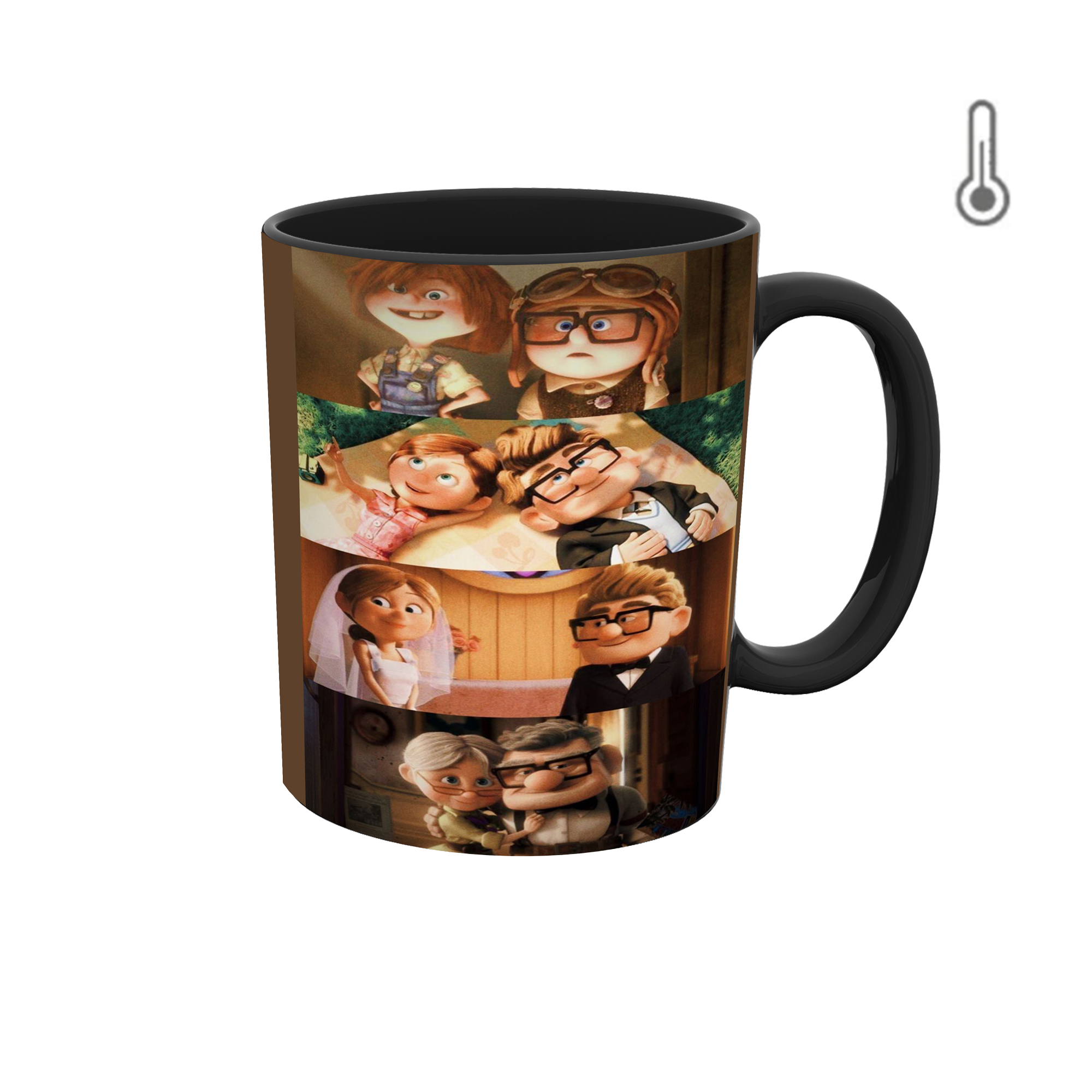 ماگ حرارتی طرح انیمیشن عاشقانه بالا UP  