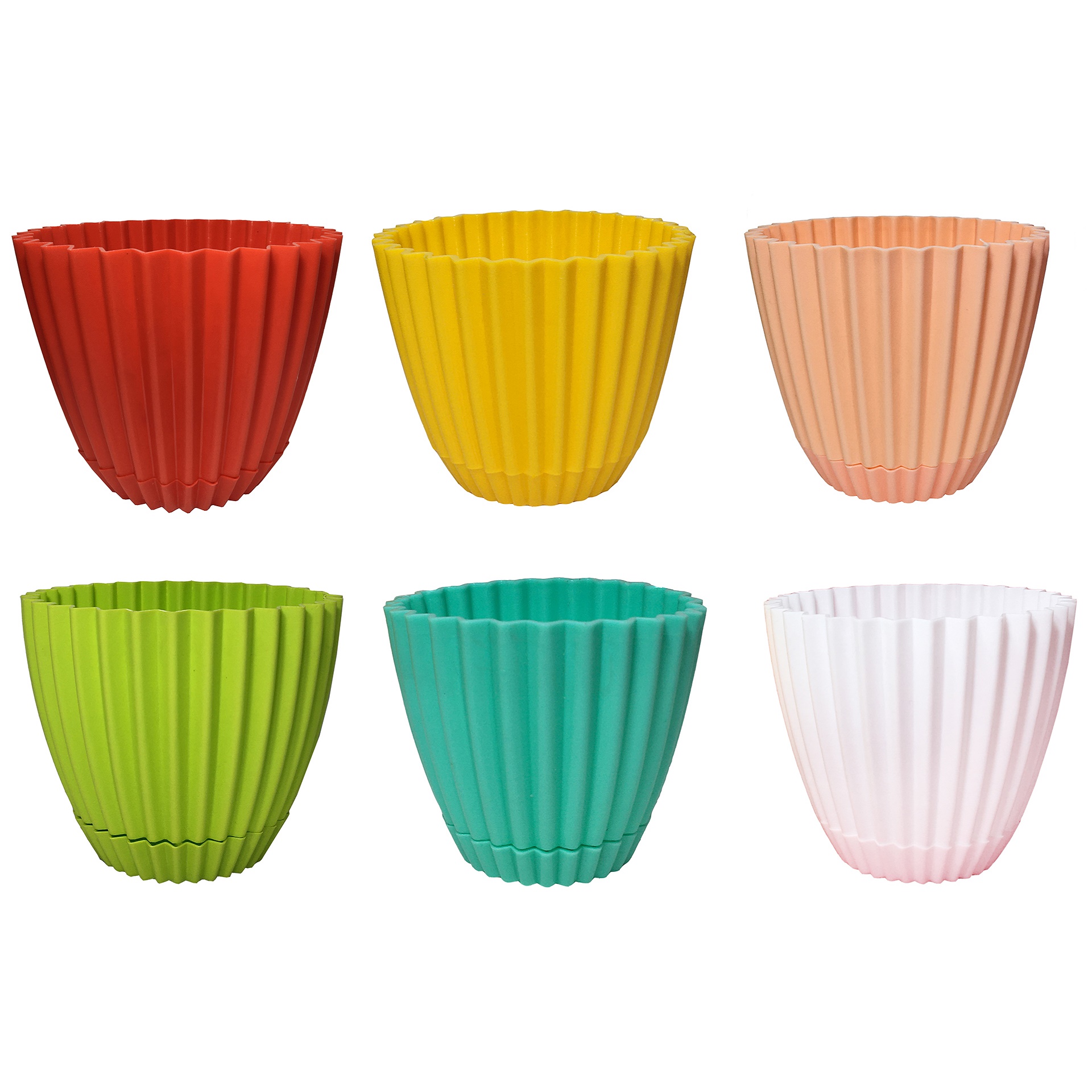  گلدان دانیال پلاستیک کد 1016 مجموعه 6 عددی